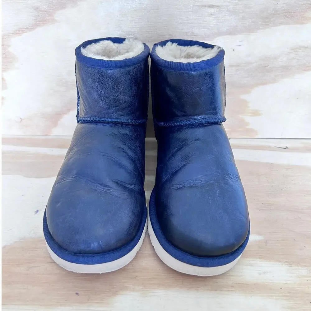 UGG Australia - Classic Mini Deco - Boots - Blue - Women's - 7 - S/N 1004926